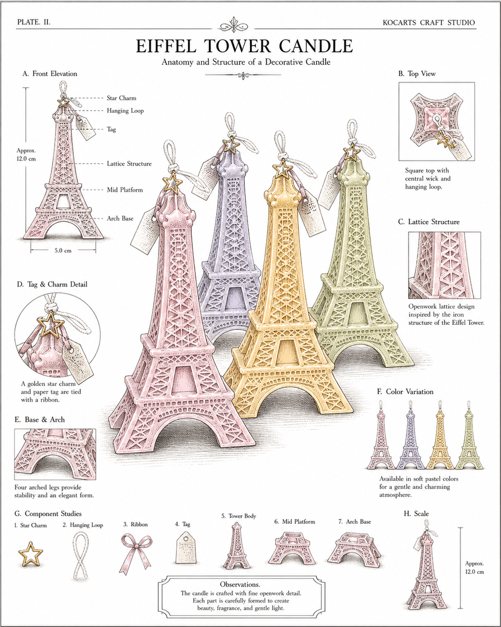 Eiffel Tower Candle